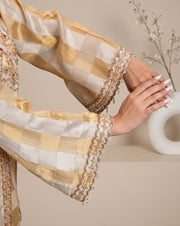 Legacy: champagne embroidered suit set, view 1