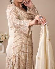 Artistry: ivory embroidered suit set, view 2