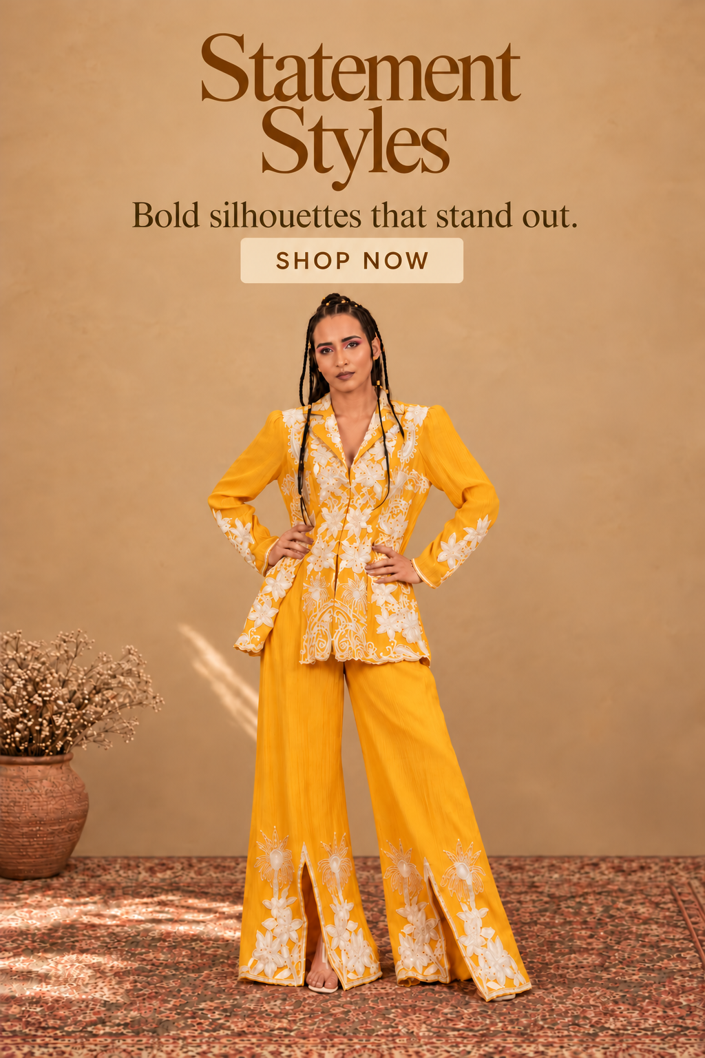 Statement Styles. Bold silhouettes that stand out. Shop Now.