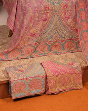 Coral Ornamental V-Neck Suit Design