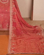 Coral Pale Botanical Suit Design