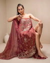 Deep Rose Reflective Panel Suit Design