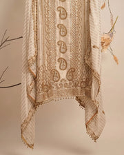 Ivory Gold Paisley Panel Suit Design