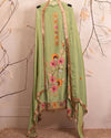 Pistachio Floral Panel Suit Design