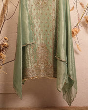 Mint Ornamental Front Panel Suit Design