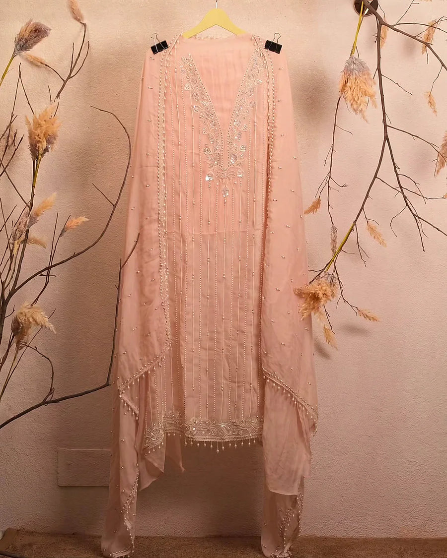 Peach Fine Ornamental Suit Design - Alternate Views