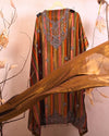 Multicolour Stripe Embellished Suit Design