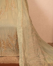 Pale Mint Delicate Border Suit Design