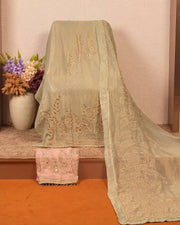 Pale Mint Delicate Border Suit Design